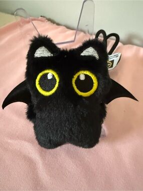 Black Bat Plush Bag Charm